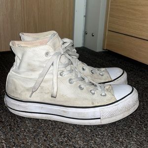 White Platform Converse